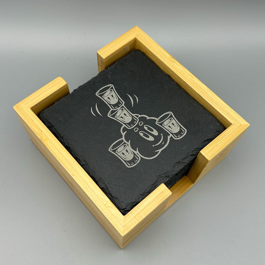 Knuddels Schieferuntersetzer