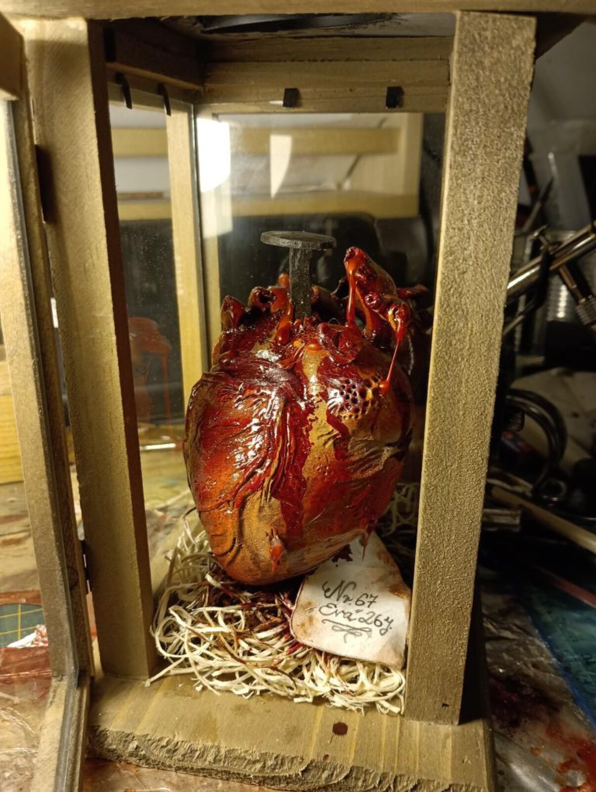 3D-gedrucktes Herz, mit Airbrush veredelt